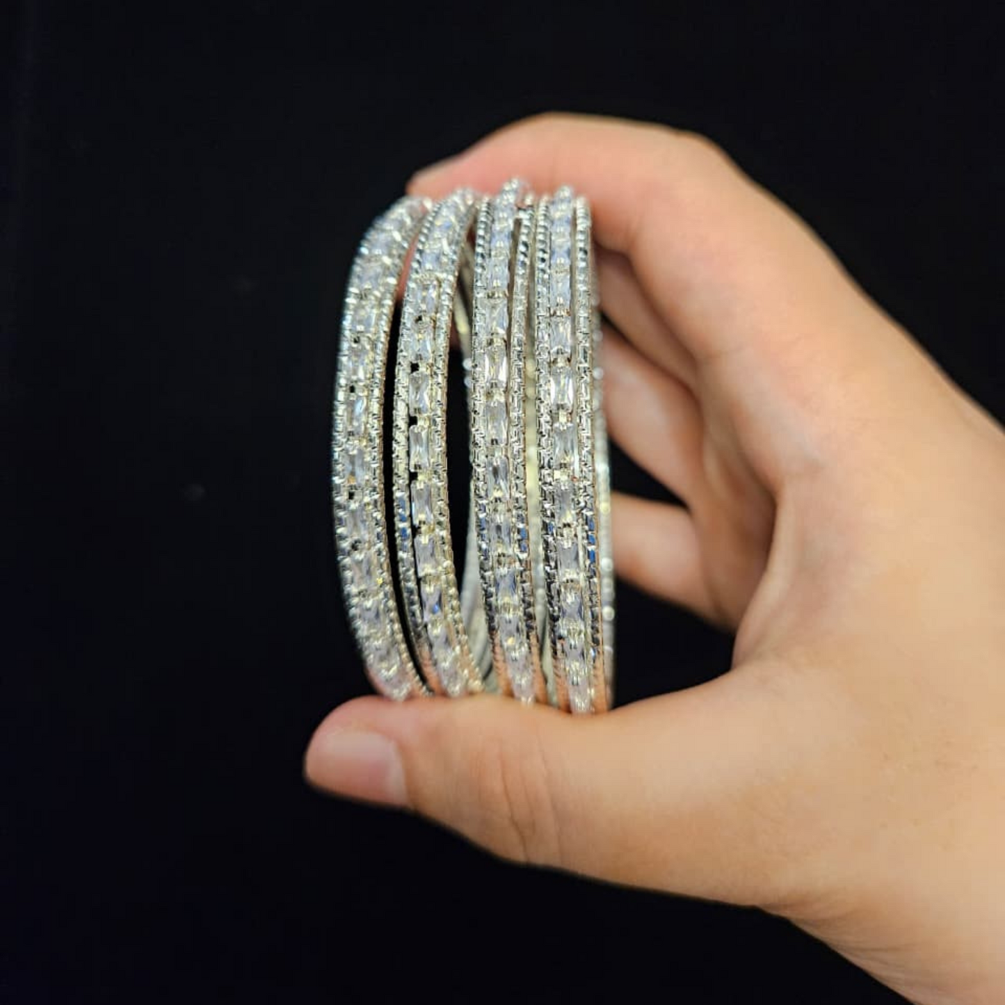 Silver Stack Bangles