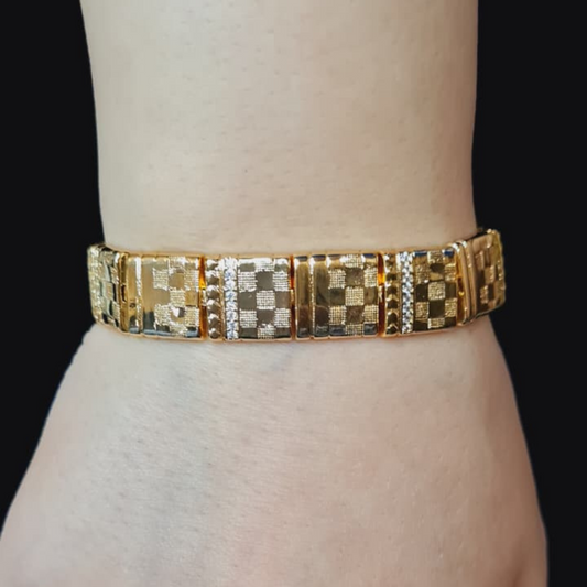 Golden Checkered Bracelet