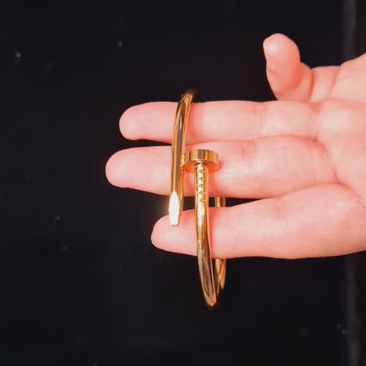 Golden Nail Bangle