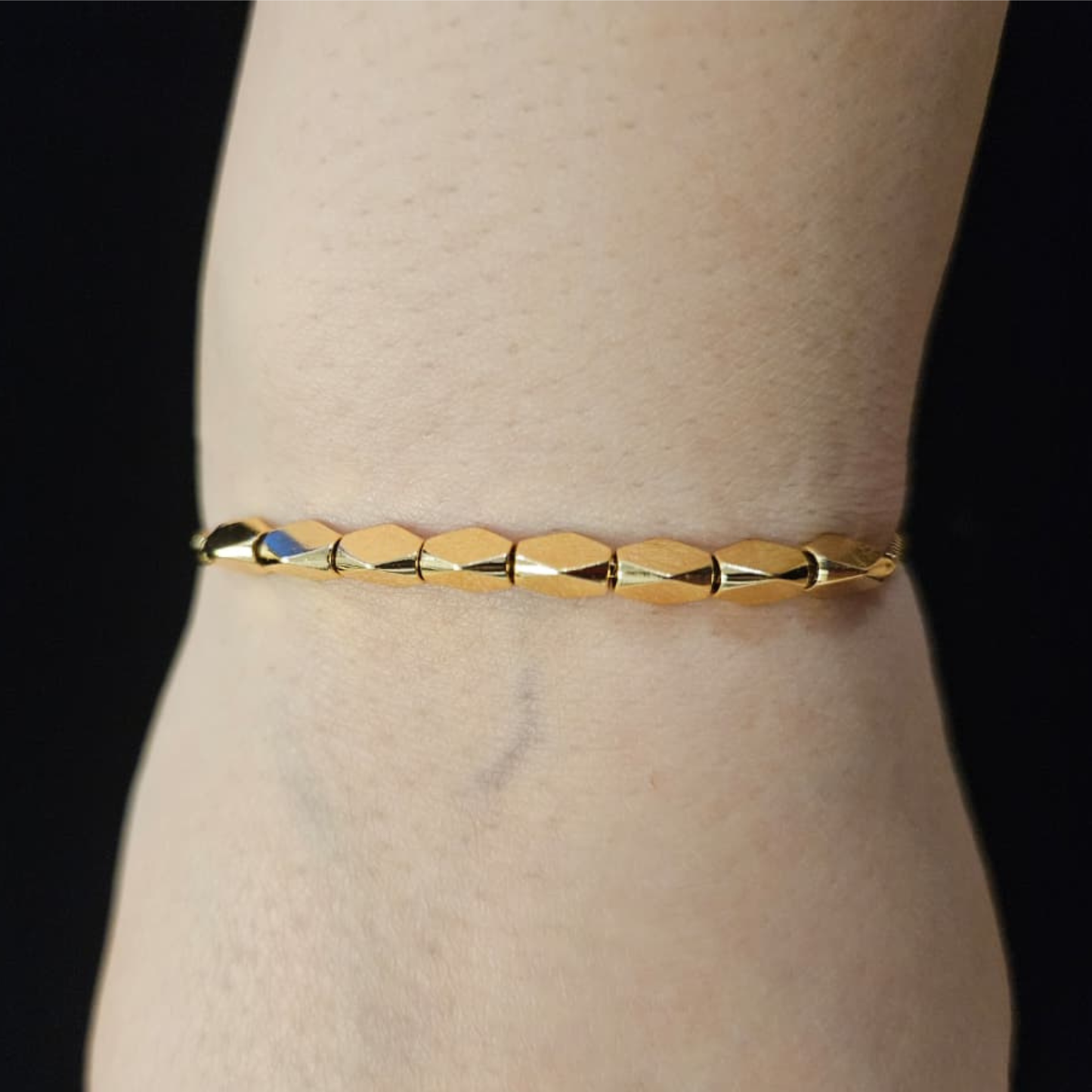 Golden Geometric Bracelet