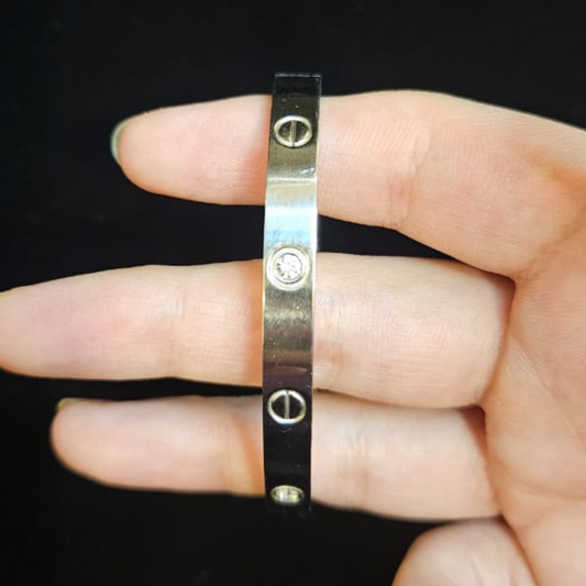 Silver Love Bangle